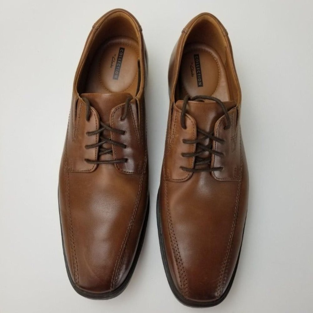 Clarks Men's Size 10W Tilden Walk Oxford Brown